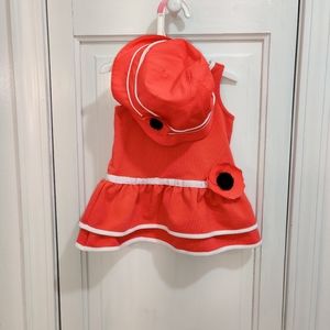 Janie and Jack red baby girl dress 3-6m